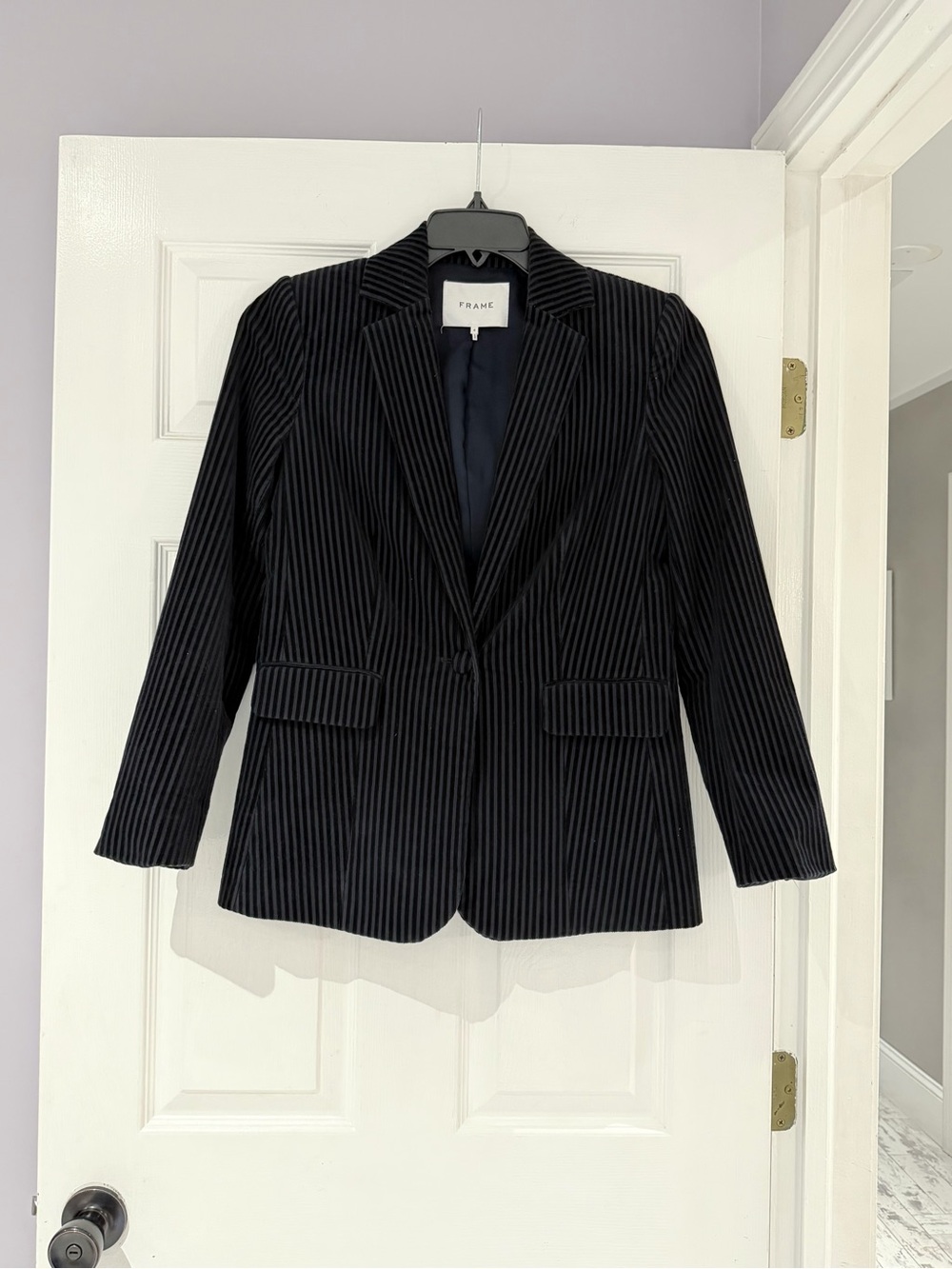 Frame One Button corduroy Blazer 4 navy blue